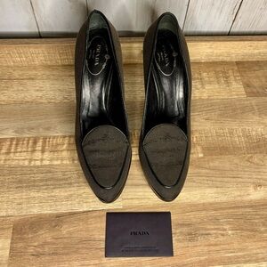 AUTHENTIC Prada Platform Pumps, Brown size 37.5 (7/7.5)